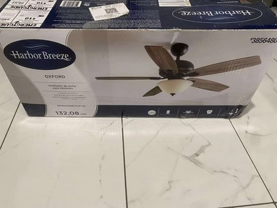 Harbor Breeze 52 Inch Oxford Ceiling Fan Brown  Oak - Image 1 of 3