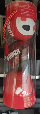 KONG Signature Balls LARGE Squeeze Action Tennis Squeak No Squeak Dog Fetch Toy - Image 1 of 3