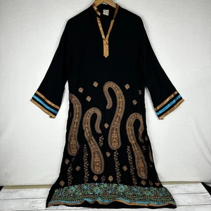 Women’s Embroidered Long Pakistani Dress Size Large A Line Kaftan Maxi Caftan - Picture 1 of 14