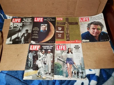 LIFE Magazine 1969 Lot Of 6 To The Moon, Ted Kennedy & 1955 Special Christianity - Image 1 of 4