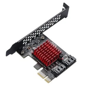 PCIe Vers 2 Ports SATA 3 III 3.0 6 Gbps Adaptateur SSD PCI-E PCI Express X19052 - Photo 1/6