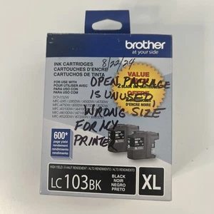 NEU OEM Brother LC103BK 2ER-PACK SCHWARZ XL TINTENPATRONEN LC1032PKS EXP. 04/2027 - Bild 1 von 6