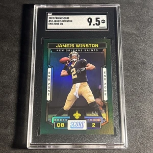 JAMEIS WINSTON End Zone Green 6/6 SGC 9.5 2023 Panini Score Football #52 Saints  - Foto 1 di 2