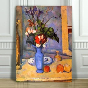 Gallery wrapped PAUL CEZANNE - Flowers in Vase & Fruit- CANVAS ART PRINT- 24x16" - Picture 1 of 1
