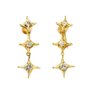 Pendientes Diamantes 18K K18 YG 750 90300441 - Imagen 1 de 6