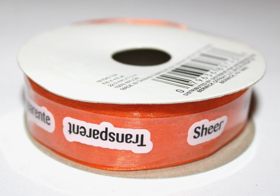 Ribbon Trends Red Purple Orange Pumpkin Spice Organdy Ribbon 7/8 in x 8 yd - Image 1 of 1