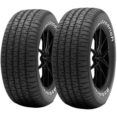 (QTY 2) 155/80R15 BFG Radial T/A 83S SL White Letter Tires Foto 1 de 4