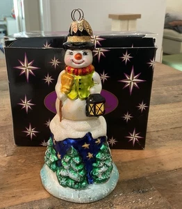 Christopher Radko Schneeglocke Glas Ornament mit Box - Bild 1 von 5