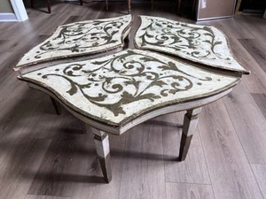 Vintage Unique Italian FRANCO TACCHI Florentine Gilded Tables - Set of 3 - Picture 1 of 20