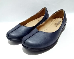 Lo último Zapatos Ortholite Talla 5.5 Reino Unido Azul Marino Cuero Bombas Bailarina - Imagen 1 de 6