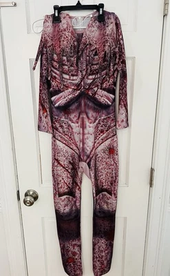 Fantasia de Halloween infantil assustadora - roxo e vermelho alienígena tamanho 140 - Imagem 1 de 4