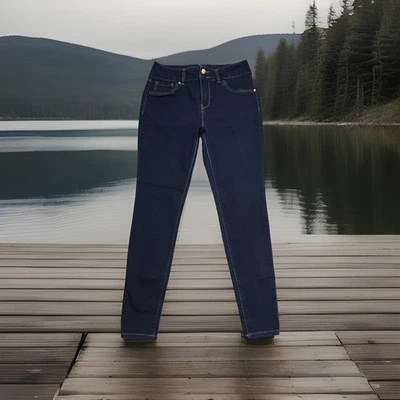 D Jeans High Rise Jegging 8 (28 x 27.5) Blue Dark Wash Super Stretch Womens - Image 1 of 4