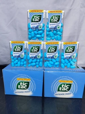 New Limited Edition Tic Tac Intense Mint flavoured mint [Pack of 6] 13g INDIA - Image 1 of 4