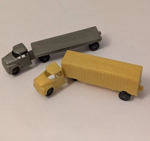 Vintage Fruehauf Mini Trucks - F & F Mold & Die Works Dayton Ohio - Plastic Toy - Picture 1 of 13