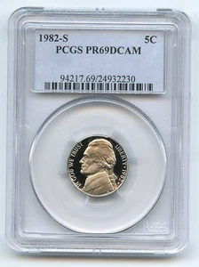 1982 S 5C Jefferson Nickel Proof PCGS PR69DCAM - Picture 1 of 1