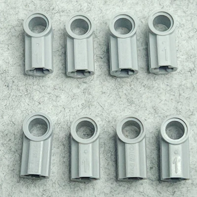 LEGO 32013 Technic Axle and Pin Connector Angled No. 1 Light Bluish Gray x8 - Image 1 of 4