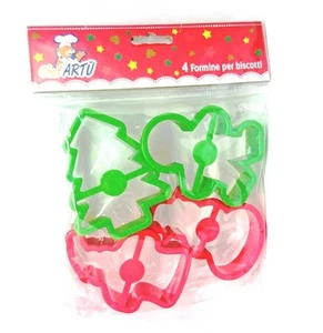 Set 4 TAGLIAPASTA NATALE natalizi - per creare fantastici biscotti o dolci - Foto 1 di 1