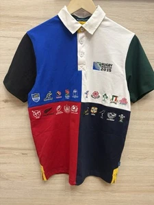 Rugby World Cup England 2015 20 Nations Harlequin Mens Polo Shirt Size Small - Picture 1 of 7