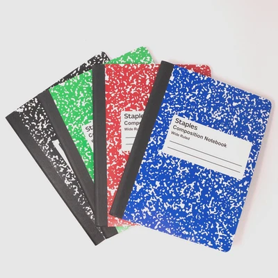 4 Composition Notebook Set Wide Ruled 100 Sheets School Office Supply - Image 1 of 4