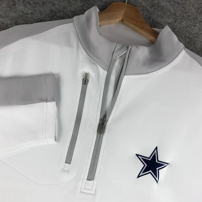 Suéter Dallas Cowboys Antigua Para Hombre 2XL Blanco Cuarto Cremallera NFL Golf Foto 1 de 4