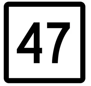 Connecticut State Highway 47 Sticker Decal R5085 Highway Route Sign - Picture 1 of 1