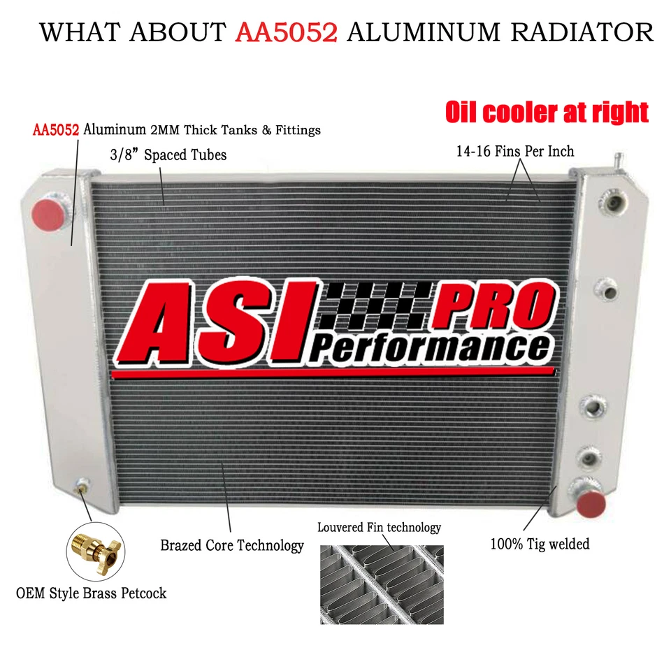 3 Rows Radiator For 97-02 Chevrolet C60 C70 Kodiak GMC Topkick 6.0L 6.6L 7.0L V8 Foto 1 de 4