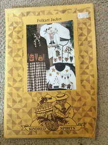 KINDRED SPIRITS Folkart Jacket Pattern,1992 Uncut 4 Seasons Sweatshirt NIP - Picture 1 of 2