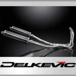 KAWASAKI ZZR1400 08-11 4-2 EXHAUST SYSTEM 450mm CARBON OVAL BSAU SILENCERS - Picture 1 of 4