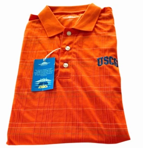 Nueva camisa polo de la Guardia Costera de los Estados Unidos para hombre XL Vantage Performance SS naranja elevada a cuadros - Imagen 1 de 12