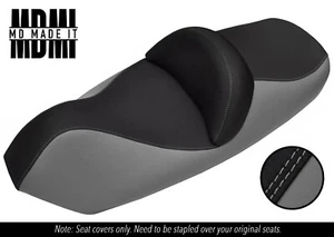 FUNDA ASIENTO VINILO DOBLE AGARRE PERSONALIZADO PIAGGIO X9 125 250 500 DSG3 NEGRO Y GRIS - Imagen 1 de 5