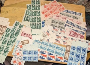 VTG US Stamp Lot Unused 1940 1950 1960 1970 Estate Sale Great History Lesson Too - Picture 1 of 24