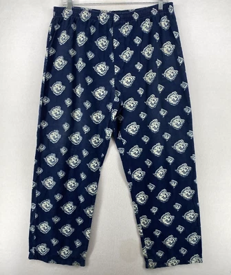 Vintage UCONN HUSKIES Pants Men XL University Connecticut CT Pajama Flannel Blue - Image 1 of 4