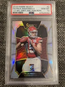 2016 Panini Select Silver Prizm XRC #2 Patrick Mahomes II RC Rookie PSA 10 ð¥ð