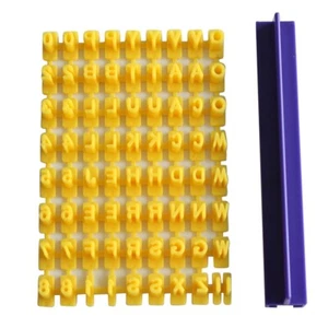 Alphabet Letter Number Cookie Press Stamp Embosser Round Cutter Stencil8392 - Imagen 1 de 6