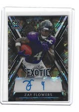 2023 Leaf Exotic Multi-Sport Rookies Zay Flowers Snake Crystal Auto BA-ZF2 3/5