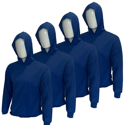 4 PACK - Hi Visibility ultra light weight Long sleeve hoodie / polyester birdeye - Image 1 of 4
