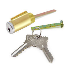 Premier Lock KIKS-SC1 Key In Knob Cylinder Solid Brass Silver Finish 2 SC1 Keys