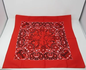 Houston Livestock Show & Rodeo Vintage Bandana 1992 Red Paisley - Imagen 1 de 3