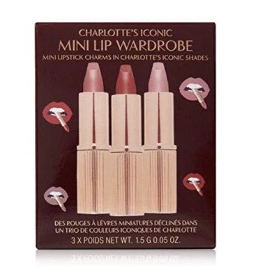 CHARLOTTE TILBURY Mini Iconic Matte Revolution Lip Charm Wardrobe Trio - Image 1 of 3