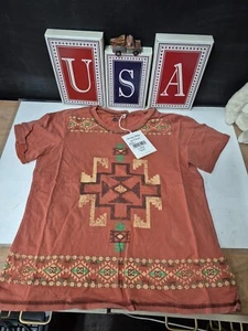 American Bling Style AB-T2106 BR XL Shirt NWT - Picture 1 of 5