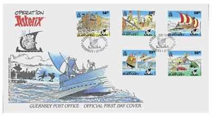 GUERNSEY 1992 OPERATION ASTERIX SET OF 5 + FDC - Picture 1 of 11
