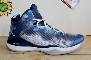 2014 Jordan Men's Super Fly 3 Midnight Navy Grey Shoes, 684933-107 US Size 12. - Picture 1 of 13