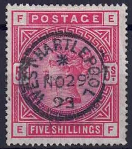 QV 1883-84 SG180 Rose CD verticali Hartlepool n. 29 1893 colore superbo - Foto 1 di 1