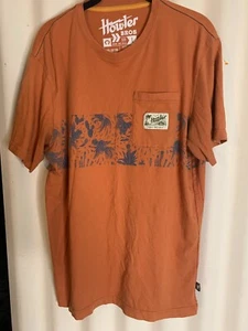 Howler Brothers Herren Hemd Large Orange Hähne Kaktus Kurzarm - Bild 1 von 5