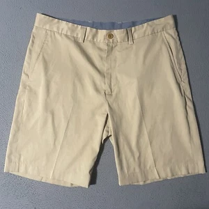 Brooks Brothers Shorts Mens 38 Beige Chino Flat Front Zip Pocket Casual Golf - Picture 1 of 7