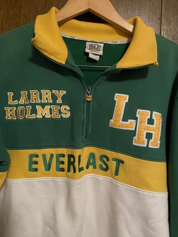 Vintage EVERLAST Larry Holmes Heavyweight Sweatshirt Size Large Boxing Cover