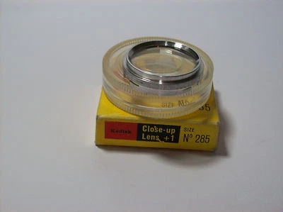 KODAK KODISK 285 CLOSE-UP 1  28.5MM PUSH ON FILTER IN ITS BOX FOR KODAK & OTHER - Image 1 of 3