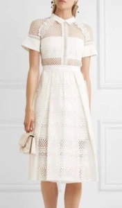Self-portrait Raglan White Midi Dress - AU10 - Worn Once - RRP $800 - Picture 1 of 4