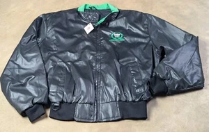 Vintage 80s Quaker State Racing Jacket Embroidered Oil & Gas NOS Size XL - Picture 1 of 6