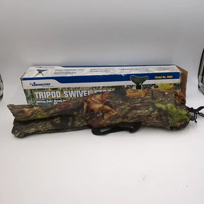 Ameristep AMEFT1011 Mossy Oak BreakUp Camo Hunting Tripod Swivel Stool Broken - Image 1 of 4